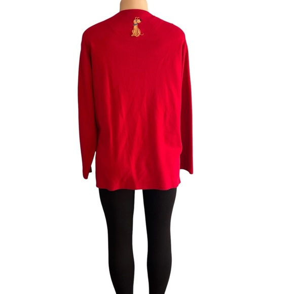 Bechamel Vintage Quirky Red Cardigan with Dog and Bone Embroidery - Picture 8 of 9